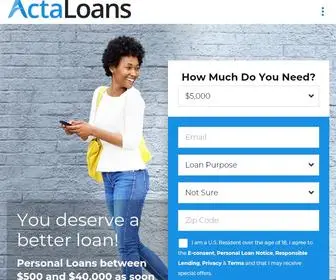 Actaloans.net(Quick & Easy online process for Cash Loans) Screenshot