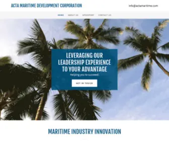 Actamaritime.com(ACTA Maritime Development Corporation) Screenshot