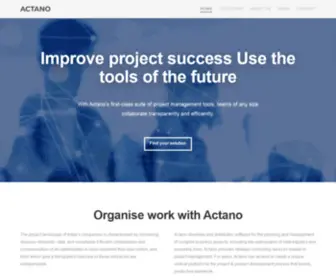 Actano.com(Improve project success) Screenshot