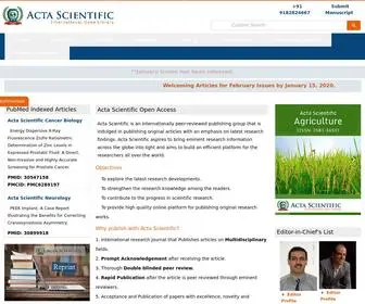 Actascientific.com(Acta Scientific) Screenshot