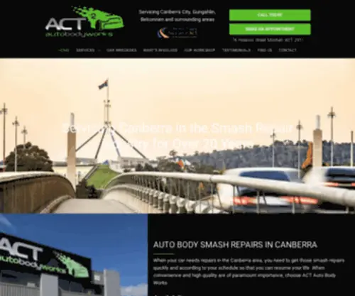 Actautobodyworks.com.au(Smash Repairs in Canberra) Screenshot