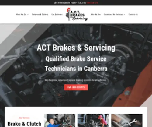 Actbrakes.com.au(ACT Brakes & Servicing) Screenshot