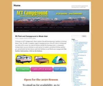 Actcampground.com(An Environmental Campground and Learning Center in Moab) Screenshot