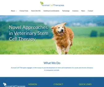 Actcells.com(Animal Cell Therapies) Screenshot