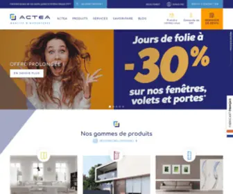 Actea.fr(Fabricant poseur de menuiseries depuis 1977) Screenshot