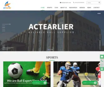 Actearlier.com(Custom Logo Sport Balls) Screenshot