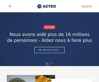 Acted.org(Agir aujourd’hui I Investir pour demain) Screenshot