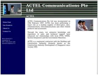 Actel.com.sg(Actel) Screenshot