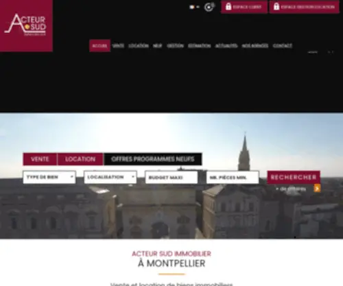 Acteursud.com(Agence immobilière Montpellier) Screenshot