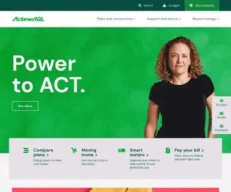 Actewagl.com.au(Your local electricity and gas retailer) Screenshot