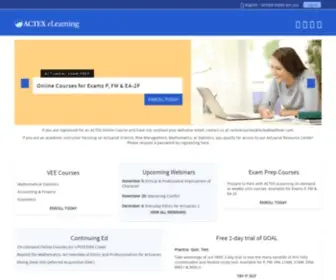 Actexelearning.com(Moodle) Screenshot