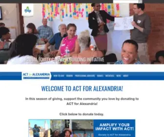 Actforalexandria.org(ACT for Alexandria) Screenshot