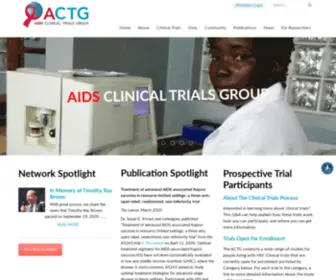 Actgnetwork.org(AIDS Clinical Trials Group) Screenshot