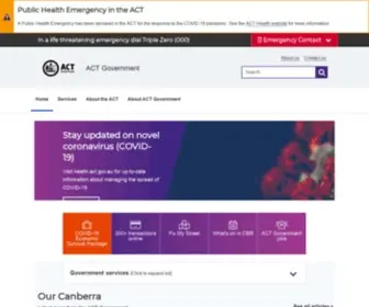 ACT.gov.au(ACT Government) Screenshot