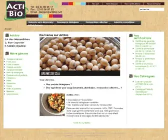 Actibio.net(Grossiste et fabricant d'ingrédients biologiques) Screenshot