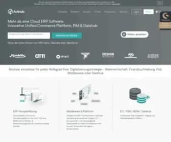 Actindo.biz(Next Generation Retail Plattform für Omni Channel Commerce) Screenshot