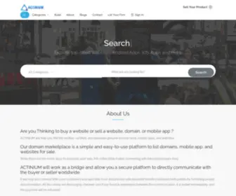 Actinium.in(Buy And Sell Websites or Apps Online) Screenshot