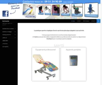 Actinomie.fr(Equipements de santé et handisport) Screenshot
