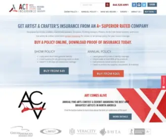 Actinspro.com(Artist and Craft Show Liability Insurance) Screenshot