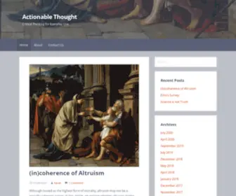 Actionablethought.com(Critical Thinking for Everyday Use) Screenshot