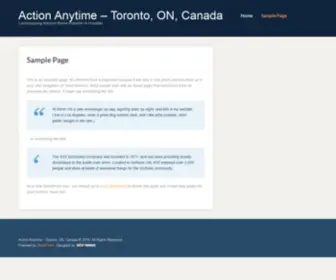 Actionanytime.ca(Action Anytime) Screenshot