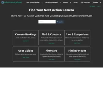 Actioncamerafinder.com(Action camera finder) Screenshot