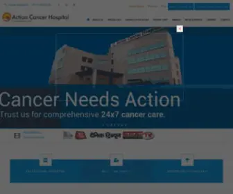 Actioncancerhospital.com(Action Cancer Hospital Delhi NCR) Screenshot