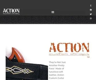 Actioncustomstraps.com(Handcrafted custom leather guitar straps and camera straps) Screenshot