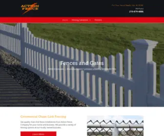 Actionfencemichigancity.com(Action Fence Company) Screenshot