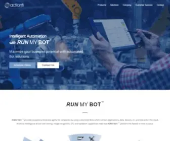 Actionfi.com(Intelligent Automation for Enterprise Applications with RUNMYBOT) Screenshot