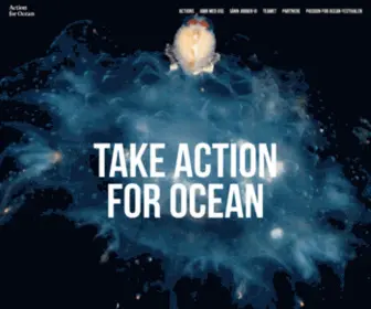 Actionforocean.com(Take Action For Ocean) Screenshot