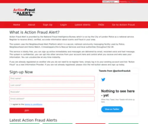 Actionfraudalert.co.uk(Action Fraud Alert) Screenshot