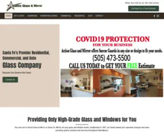 Actionglasssantafe.com(Action Glass & Mirror in Santa Fe) Screenshot