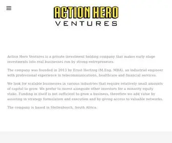 Actionheroventures.com(Action Hero Ventures) Screenshot