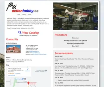 Actionhobby.ca(Action Hobby) Screenshot