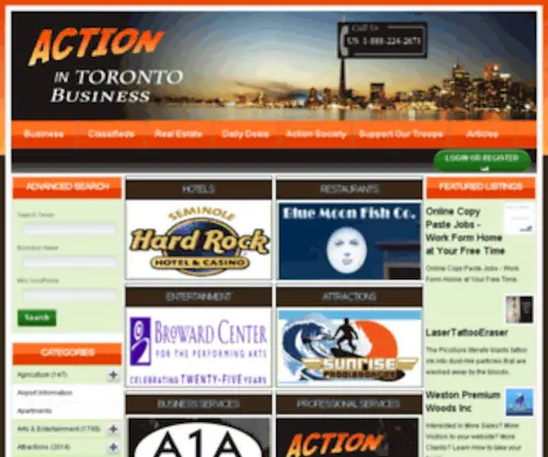 Actionintoronto.com(Action in toronto) Screenshot