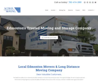 Actionmoving.ca(Edmonton Moving Company) Screenshot