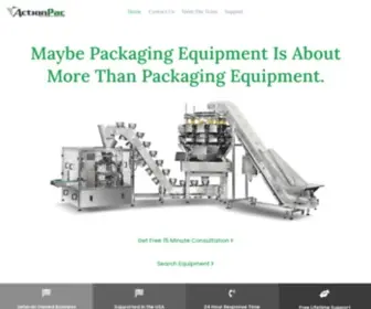 Actionpacscales.com(Packaging Automation Made in The USA) Screenshot