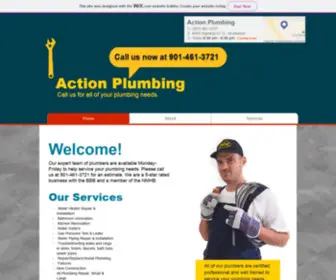 Actionplumbingllc.com(Action Plumbing) Screenshot