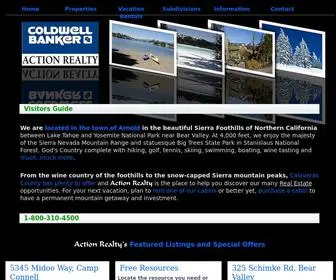 Actionrealty.com(Real Estate and Vacation Rentals in Arnold) Screenshot