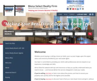 Actionrealtyar.com(Select Realty Firm) Screenshot