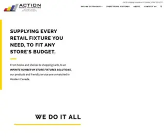 Actionretailoutfitters.ca(Western Canada's Best Store Fixtures Inc) Screenshot