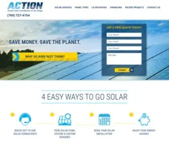 Actionsolar.net(Go Solar With San Diego&#039;s Leading Solar Company) Screenshot