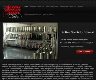 Actionspecialtyexhaust.com(Action Specialty Exhaust) Screenshot