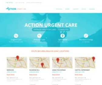 Actionurgentcare.com(San Jose) Screenshot