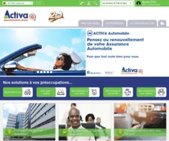 Activa-Cameroun.com(Le Groupe ACTIVA est un acteur majeur des assurances en Afrique subsaharienne) Screenshot