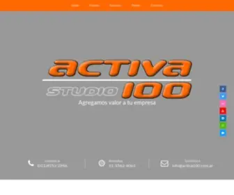 Activa100.com.ar(ACTIVA100 ESTUDIO DE DISEÑO WEB) Screenshot