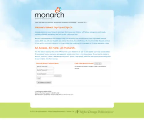 Activatemonarch.com(Monarch Activation Site) Screenshot