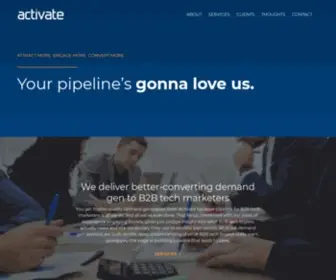 Activatems.com(You get higher quality demand generation from Activate because pipeline for B2B tech marketers) Screenshot