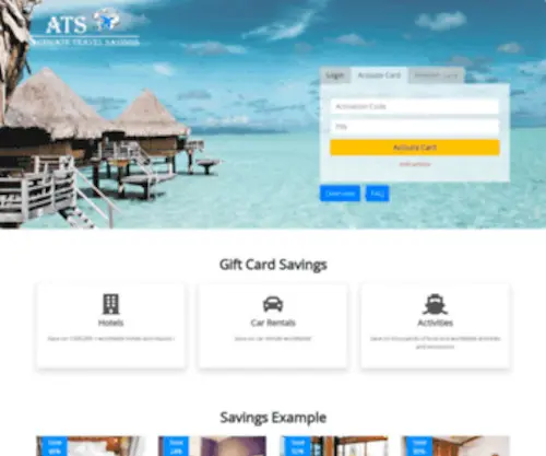 Activatetravelsavings.com(Activate Travel Savings) Screenshot